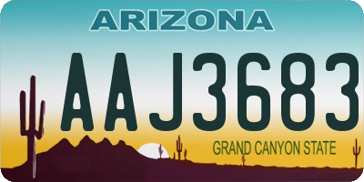 AZ license plate AAJ3683