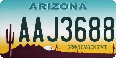 AZ license plate AAJ3688