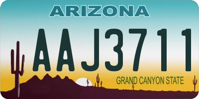 AZ license plate AAJ3711