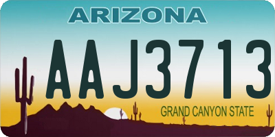 AZ license plate AAJ3713