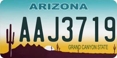 AZ license plate AAJ3719