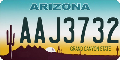 AZ license plate AAJ3732