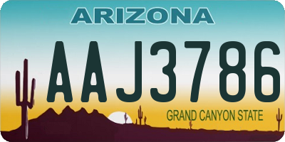 AZ license plate AAJ3786