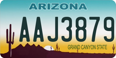 AZ license plate AAJ3879