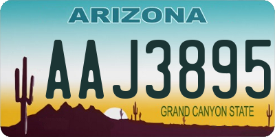 AZ license plate AAJ3895