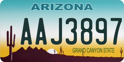 AZ license plate AAJ3897