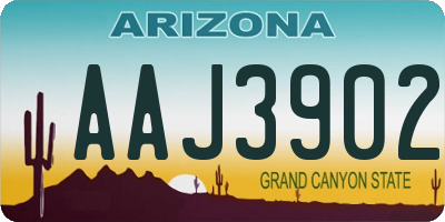 AZ license plate AAJ3902