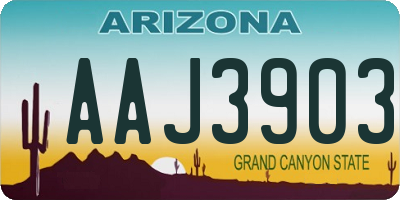 AZ license plate AAJ3903
