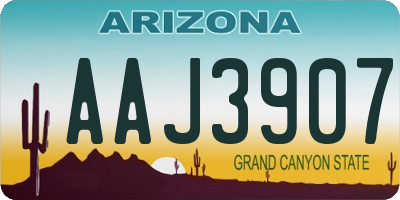 AZ license plate AAJ3907