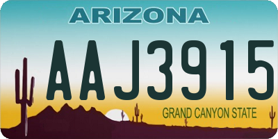 AZ license plate AAJ3915