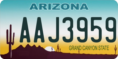 AZ license plate AAJ3959