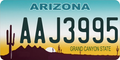 AZ license plate AAJ3995