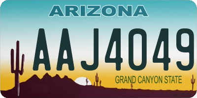 AZ license plate AAJ4049