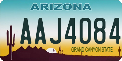 AZ license plate AAJ4084