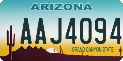 AZ license plate AAJ4094