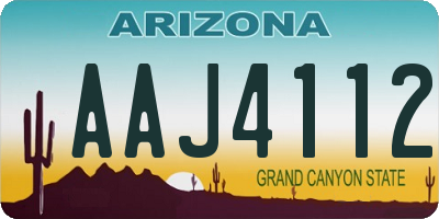 AZ license plate AAJ4112