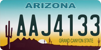 AZ license plate AAJ4133