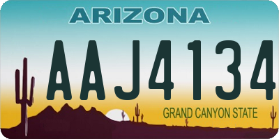 AZ license plate AAJ4134