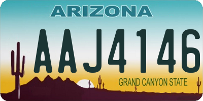 AZ license plate AAJ4146