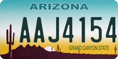 AZ license plate AAJ4154