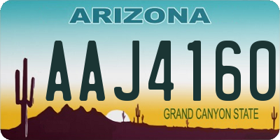 AZ license plate AAJ4160