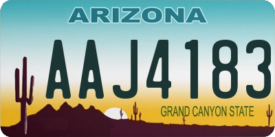 AZ license plate AAJ4183