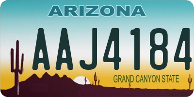 AZ license plate AAJ4184