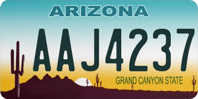 AZ license plate AAJ4237