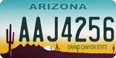 AZ license plate AAJ4256