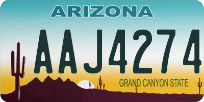 AZ license plate AAJ4274