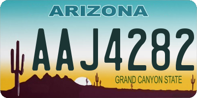 AZ license plate AAJ4282