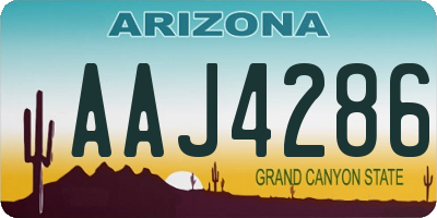 AZ license plate AAJ4286