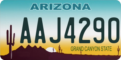 AZ license plate AAJ4290