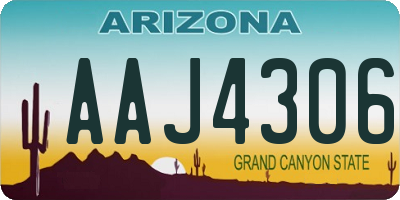 AZ license plate AAJ4306