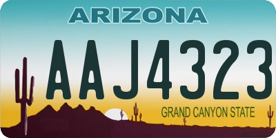 AZ license plate AAJ4323