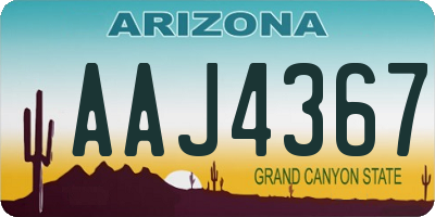 AZ license plate AAJ4367