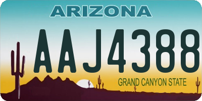 AZ license plate AAJ4388