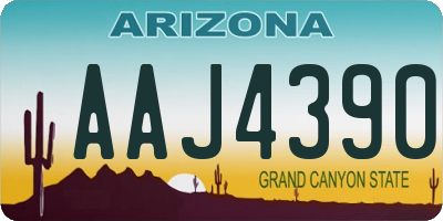 AZ license plate AAJ4390