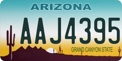 AZ license plate AAJ4395