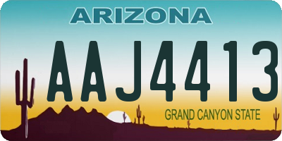 AZ license plate AAJ4413