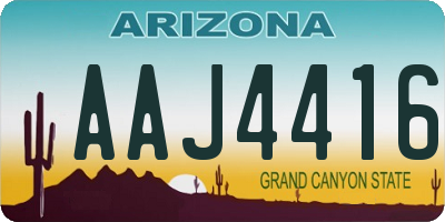AZ license plate AAJ4416