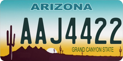 AZ license plate AAJ4422