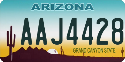 AZ license plate AAJ4428