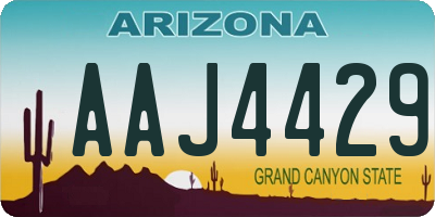 AZ license plate AAJ4429