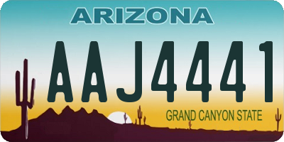 AZ license plate AAJ4441