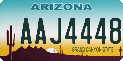 AZ license plate AAJ4448