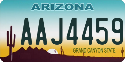 AZ license plate AAJ4459