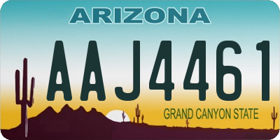 AZ license plate AAJ4461