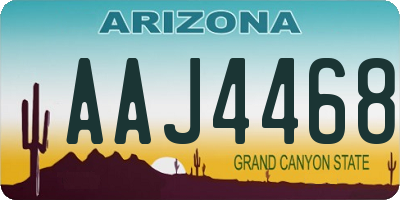 AZ license plate AAJ4468