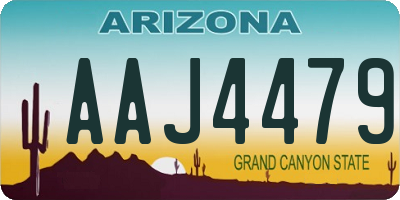 AZ license plate AAJ4479